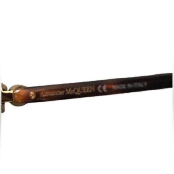 NWT Alexander McQueen Classic Tortoise Shell Square Modern Chic Sunglasses - Picture 9 of 12
